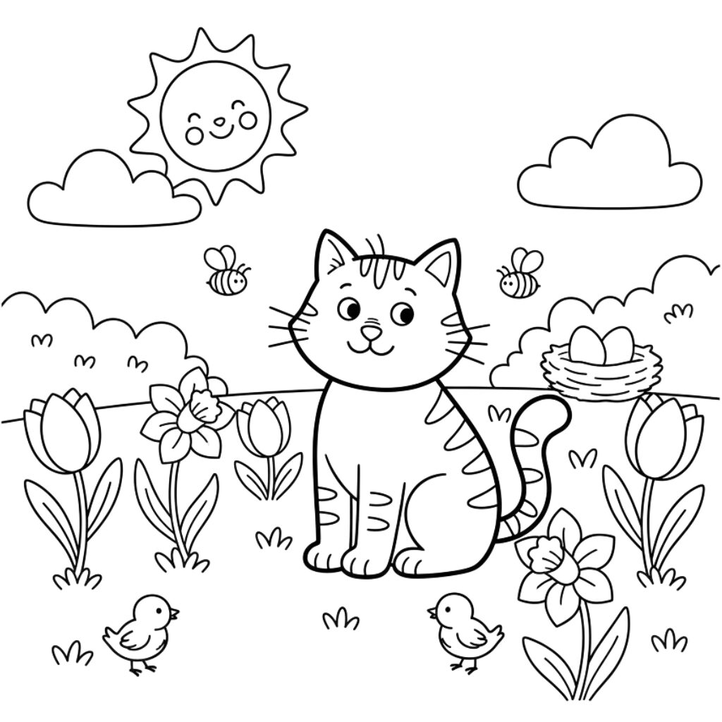 Dikkie Dik Frühling Ausmalbild